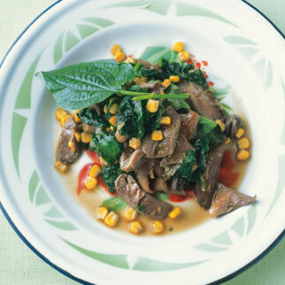 Austernpilze mit Yanang-Sauce Austernpilze mit Yanang-Sauce