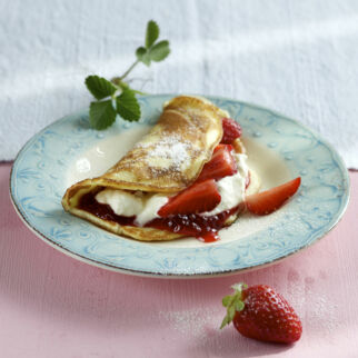 Erdbeer-Pfannkuchen Erdbeer-Pfannkuchen