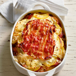 Sauerkrautauflauf mit Kassler Sauerkrautauflauf mit Kassler