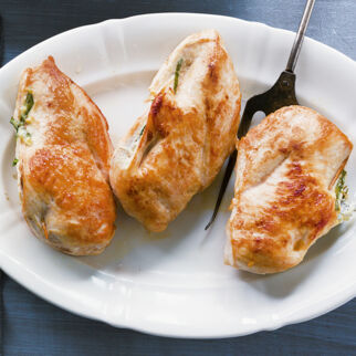 Hähnchenbrust mit Bärlauchfüllung Hähnchenbrust mit Bärlauchfüllung