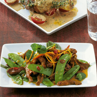 Enten-Zuckerschoten-Wok Enten-Zuckerschoten-Wok