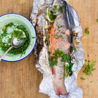 Kräuter-Saibling aus der Folie Kräuter-Saibling aus der Folie