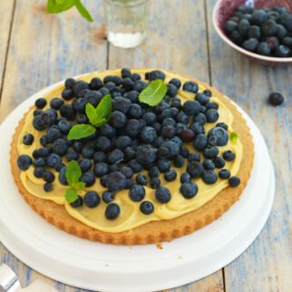 Blaubeertarte mit weißer Ganache Blaubeertarte mit weißer Ganache