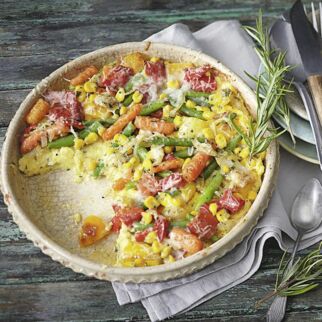 Polenta mit Gemüsekruste Polenta mit Gemüsekruste