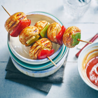 Champignon-Paprika-Spieße Champignon-Paprika-Spieße