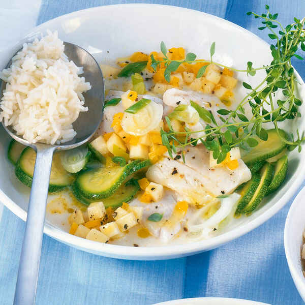 Seelachsfilet mit Gemüse-Käse-Kruste Rezept | Küchengötter