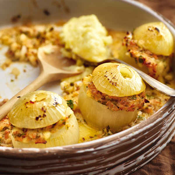 Vegan gefüllte Riesenpilze mit Fenchel Rezept | Küchengötter