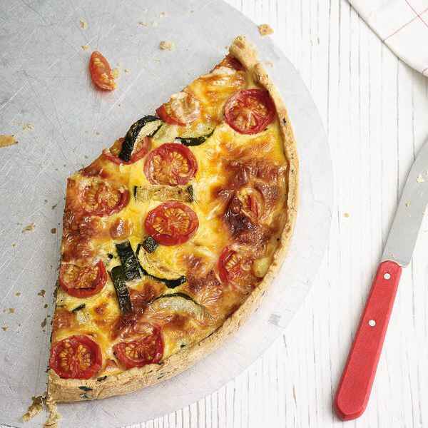 Zucchini-Tomaten-Quiche Rezept | Küchengötter