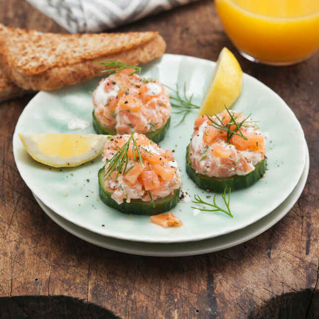 Eier mit Lachstatar | Slow Carb Rezept | Küchengötter