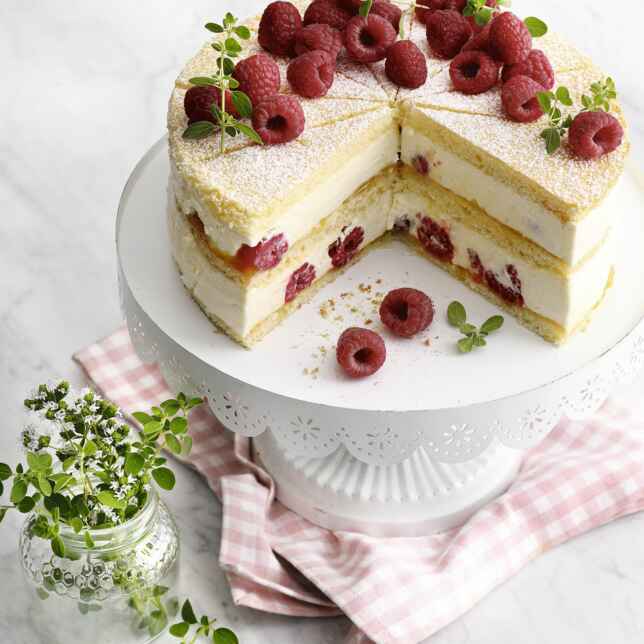 Himbeer-Frischkäse-Torte Rezept | Küchengötter