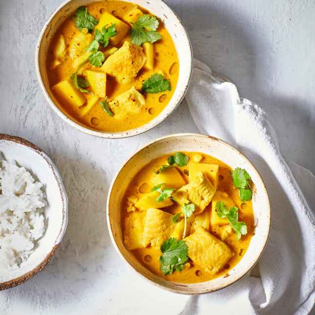 Mango-Kokos-Fischcurry Rezept | Küchengötter