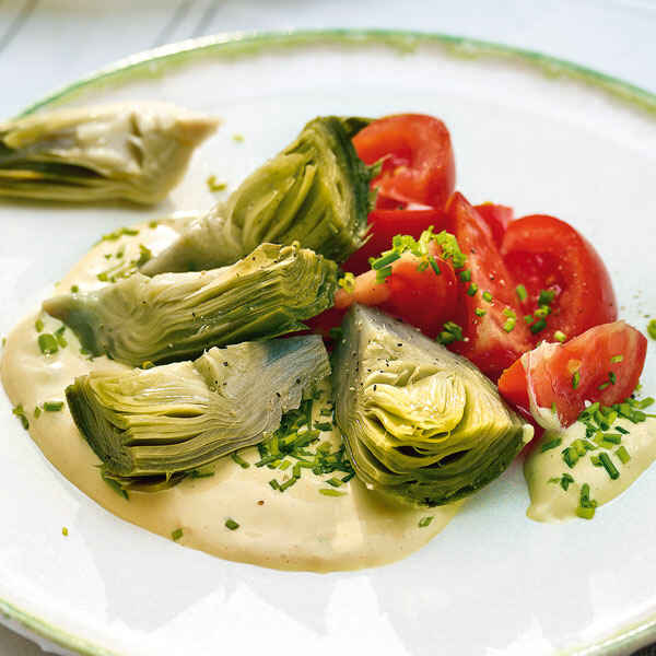 Gebratene Artischocken mit jungem Knoblauch Rezept | Küchengötter