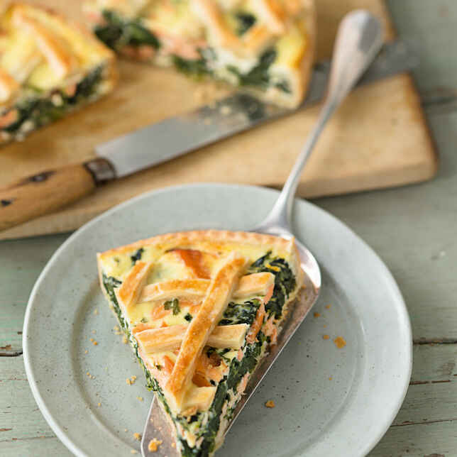 Quiche mit Spinat und Lachs Rezept | Küchengötter