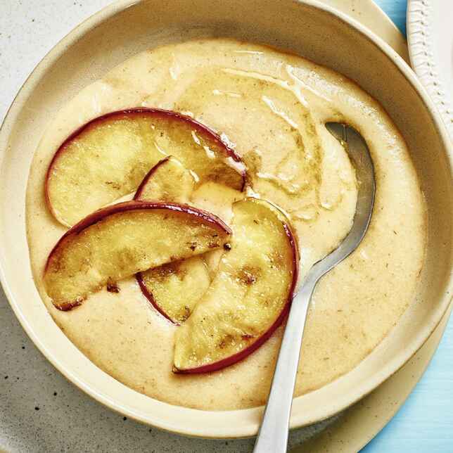 Mandel-Grießbrei mit Nektarinen Rezept | Küchengötter