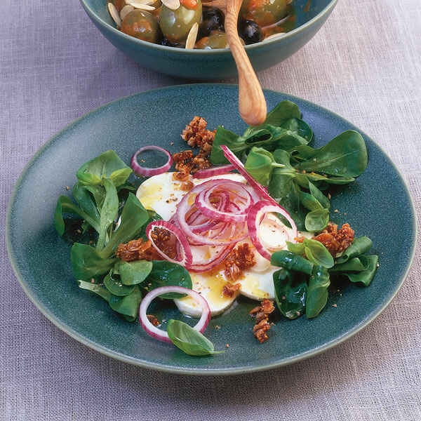 Feldsalat mit Mozzarella Rezept | Küchengötter