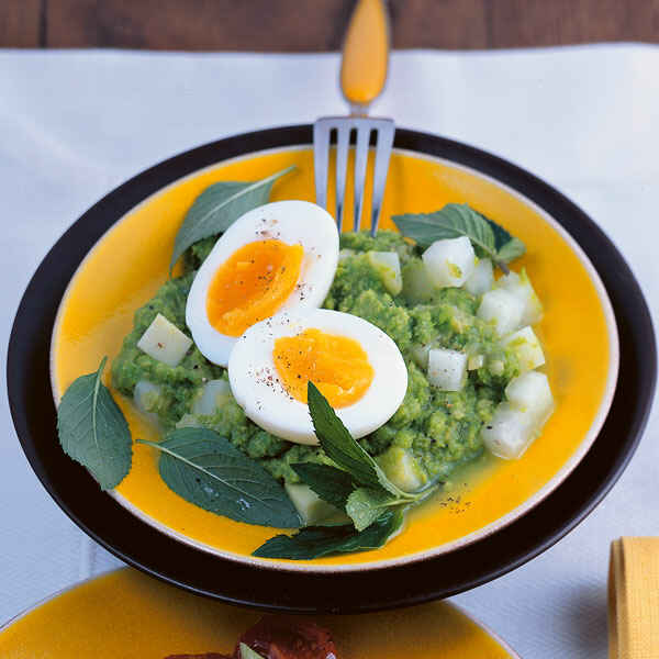 Erbsenpüree mit Minze Rezept | Küchengötter