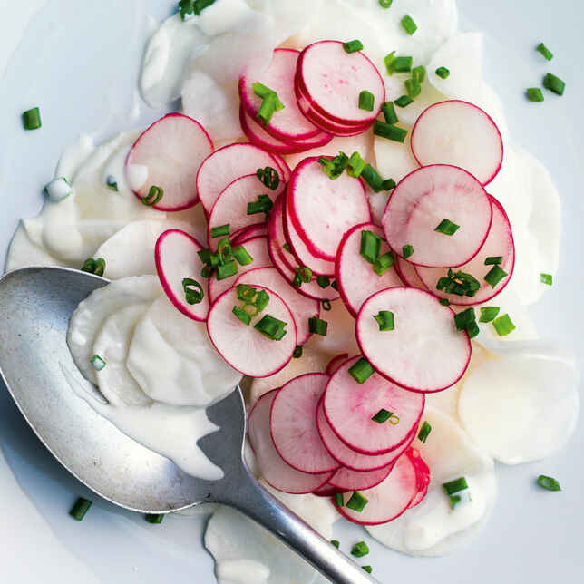 Rettich-Radieschen-Teller mit Ricotta-Klößchen Rezept | Küchengötter