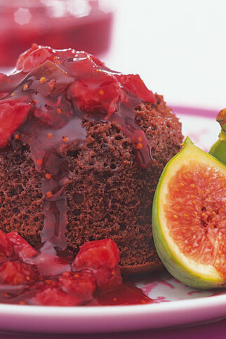 Schokoflans mit Feigensauce Schokoflans mit Feigensauce