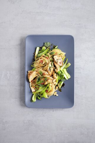Reisnudeln mit Pak Choi Reisnudeln mit Pak Choi