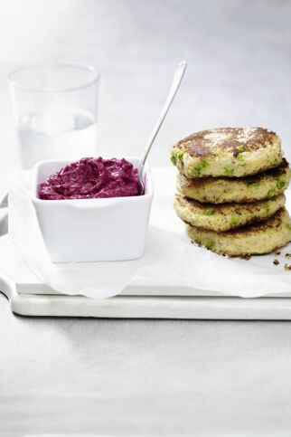 Kartoffel-Tikka mit Rote-Bete-Raita Kartoffel-Tikka mit Rote-Bete-Raita