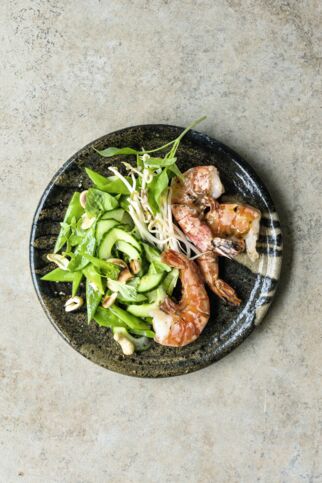 Garnelensalat mit Zuckerschoten Garnelensalat mit Zuckerschoten