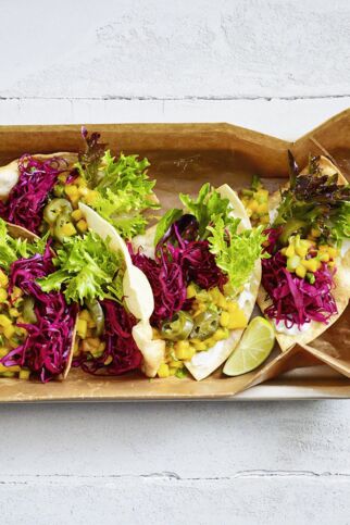 Mini-Tostadas mit Mango-Salsa Mini-Tostadas mit Mango-Salsa