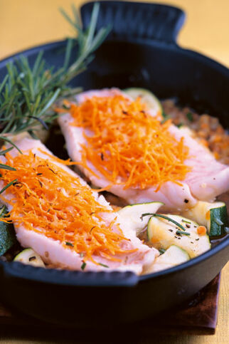 Rotbarsch-Zucchini-Gratin Rotbarsch-Zucchini-Gratin