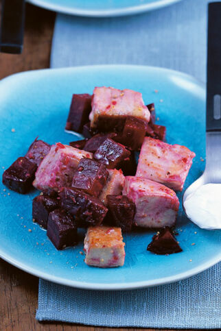 Tunfischwürfel mit Roter Bete Tunfischwürfel mit Roter Bete