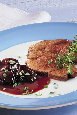 Rehkeule mit Backpflaumen Rehkeule mit Backpflaumen