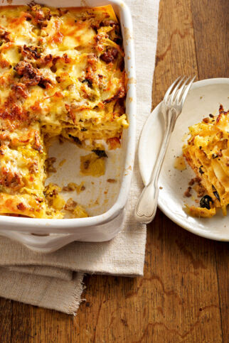 Wirsinglasagne mit Salsicce Wirsinglasagne mit Salsicce