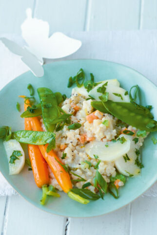 Graupenrisotto mit Frühlingsgemüse Graupenrisotto mit Frühlingsgemüse