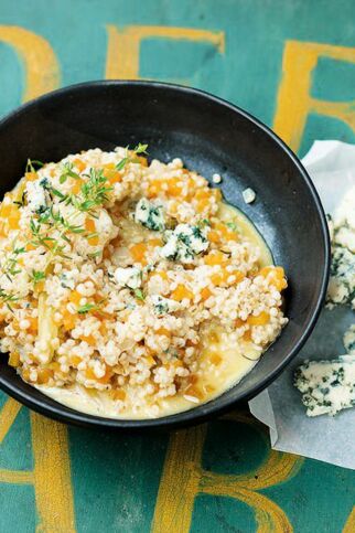 Perlgraupenrisotto mit Kürbis Perlgraupenrisotto mit Kürbis