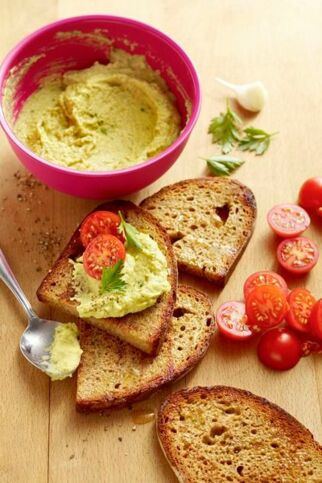 Chili-Kichererbsen-Bruschetta Chili-Kichererbsen-Bruschetta