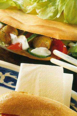 Israelische Falafel-Pitas Israelische Falafel-Pitas