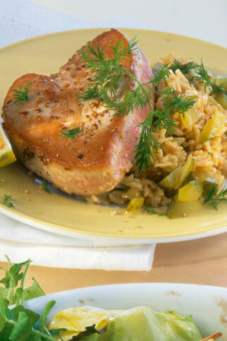 Thunfisch mit Gurkenreis Thunfisch mit Gurkenreis