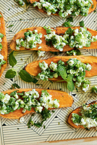 Süßkartoffel-Toast mit Käse-Topping Süßkartoffel-Toast mit Käse-Topping