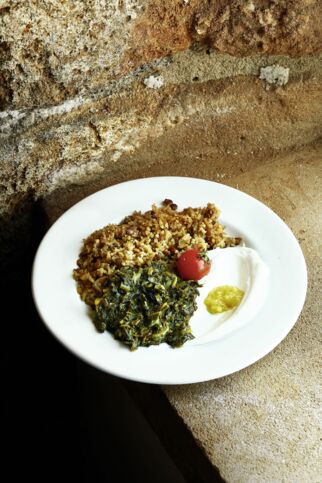 Majadarareis mit Mangoldgemüse Majadarareis mit Mangoldgemüse