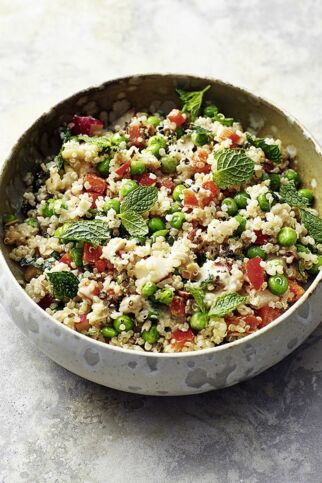 Quinoasalat mit Erbsen und Minze Quinoasalat mit Erbsen und Minze