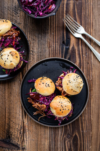 Mini-Burger mit Pulled Gans Mini-Burger mit Pulled Gans