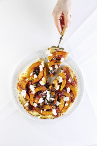 Kürbis-Tarte-Tatin
mit Ziegenkäse Kürbis-Tarte-Tatin
mit Ziegenkäse