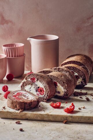 Himbeer-Kakao-Rolle Himbeer-Kakao-Rolle