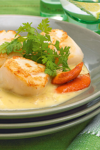 Jakobsmuscheln mit Buttersauce Jakobsmuscheln mit Buttersauce