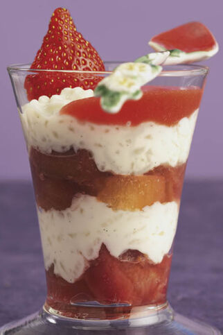 Joghurtrisotto mit Aperol-Jus Joghurtrisotto mit Aperol-Jus