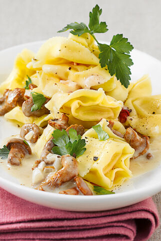 Tortelli mit Pilzsauce Tortelli mit Pilzsauce