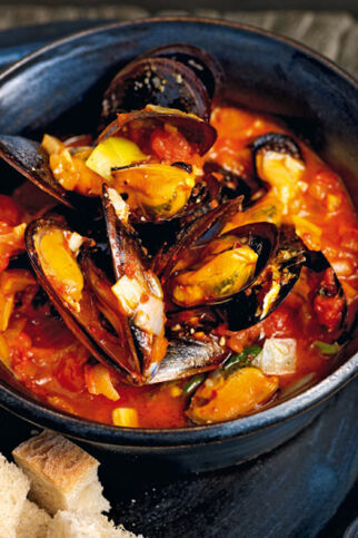 Miesmuscheln mit Tomatensauce Miesmuscheln mit Tomatensauce
