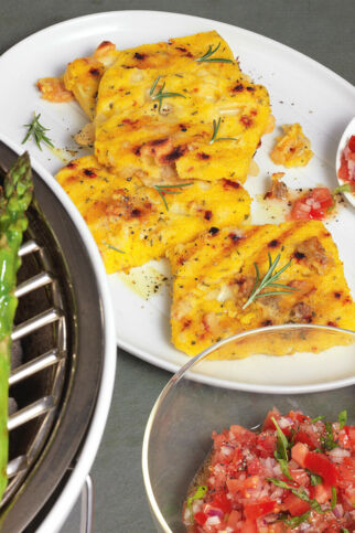 Polentaschnitten mit Käse Polentaschnitten mit Käse