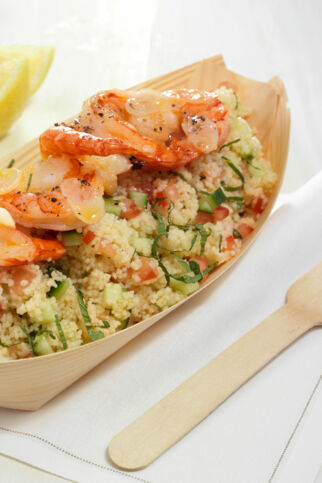 Couscoussalat mit Garnelen Couscoussalat mit Garnelen