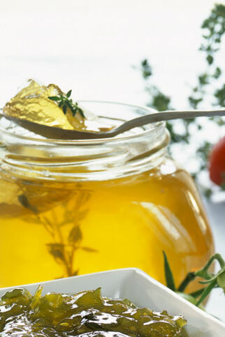 Weißes Tomatengelee Weißes Tomatengelee