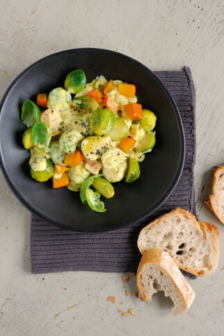 Rosenkohl mit Kürbis Rosenkohl mit Kürbis