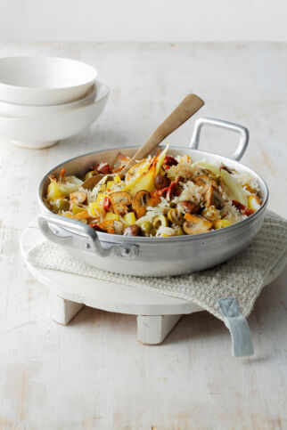 Reispfanne mit Pilzen Reispfanne mit Pilzen